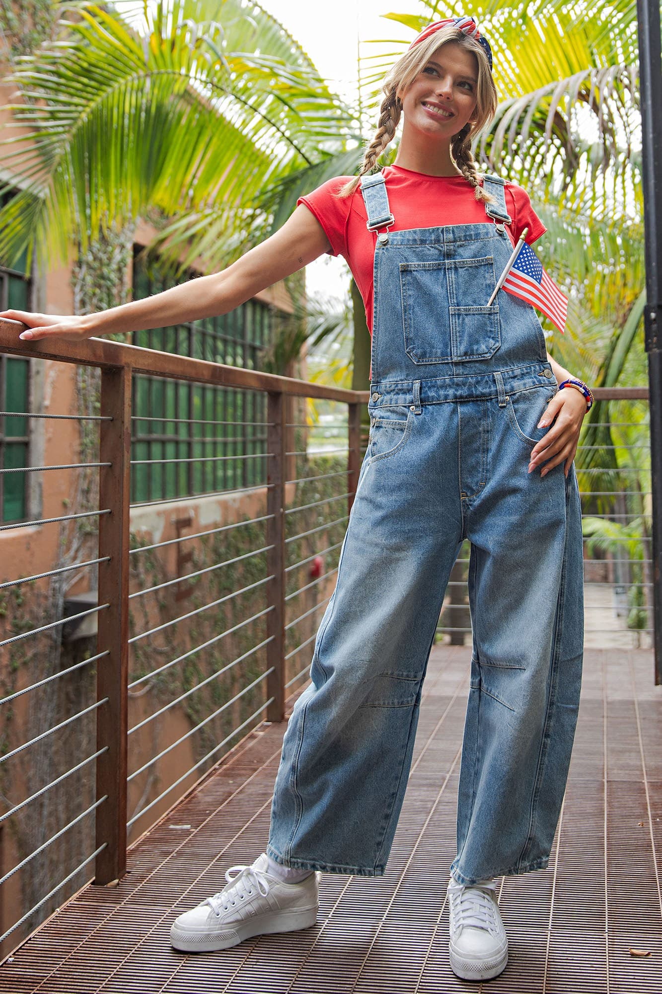 Barrel Leg Overalls