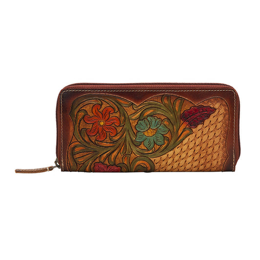 Zippered Floral Wallet