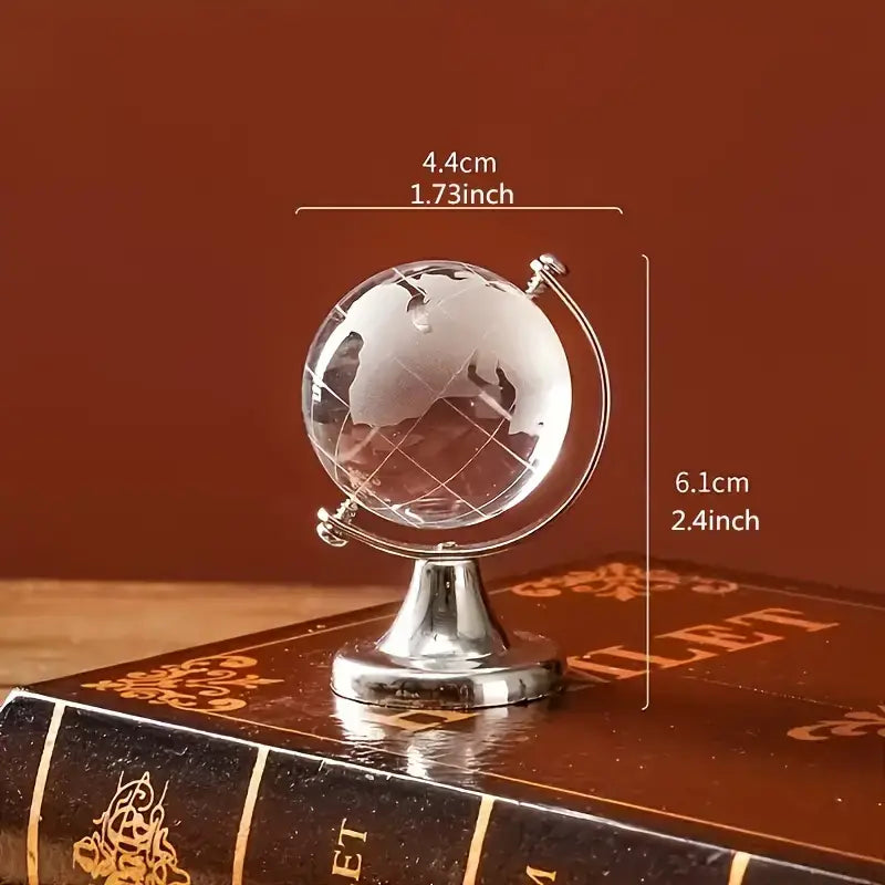 Mini Crystal Globe: World Map paperweight