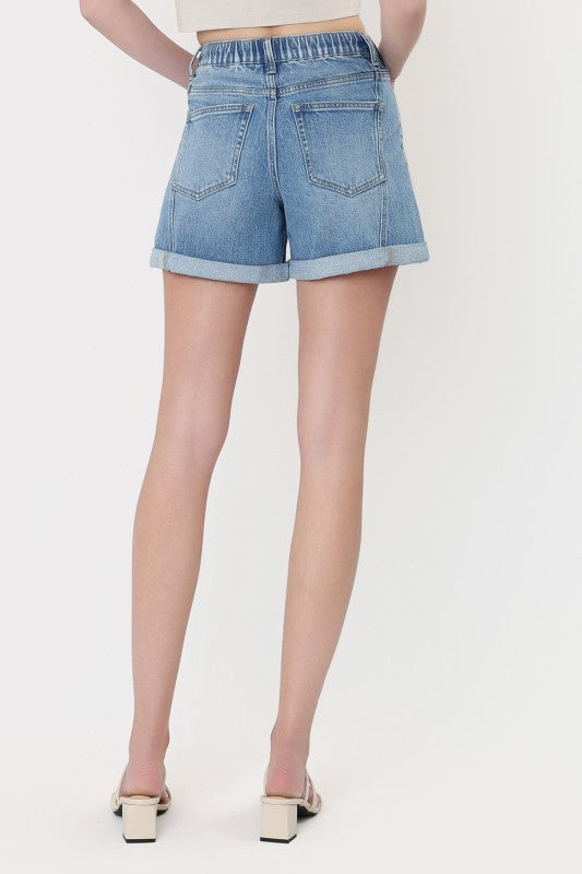 Vervet High Rise Drawstring Denim Shirts