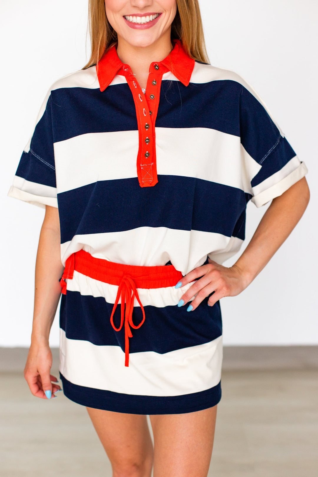Striped Polo Top