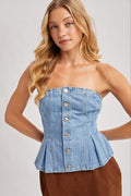 Denim Corset Top