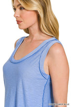 Raw Edge Slub Tank Top