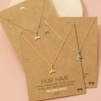 Gold Dipped Whale Tail Pendant Necklace