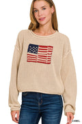 American Flag Crochet Sweater