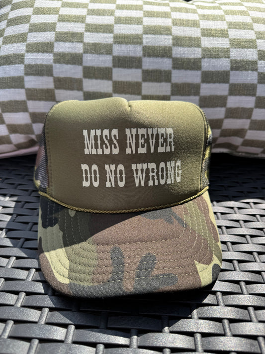 Miss. Never Do Wrong Trucker Hat