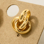 Metallic Knot Stud Earrings