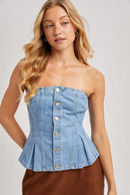 Denim Corset Top