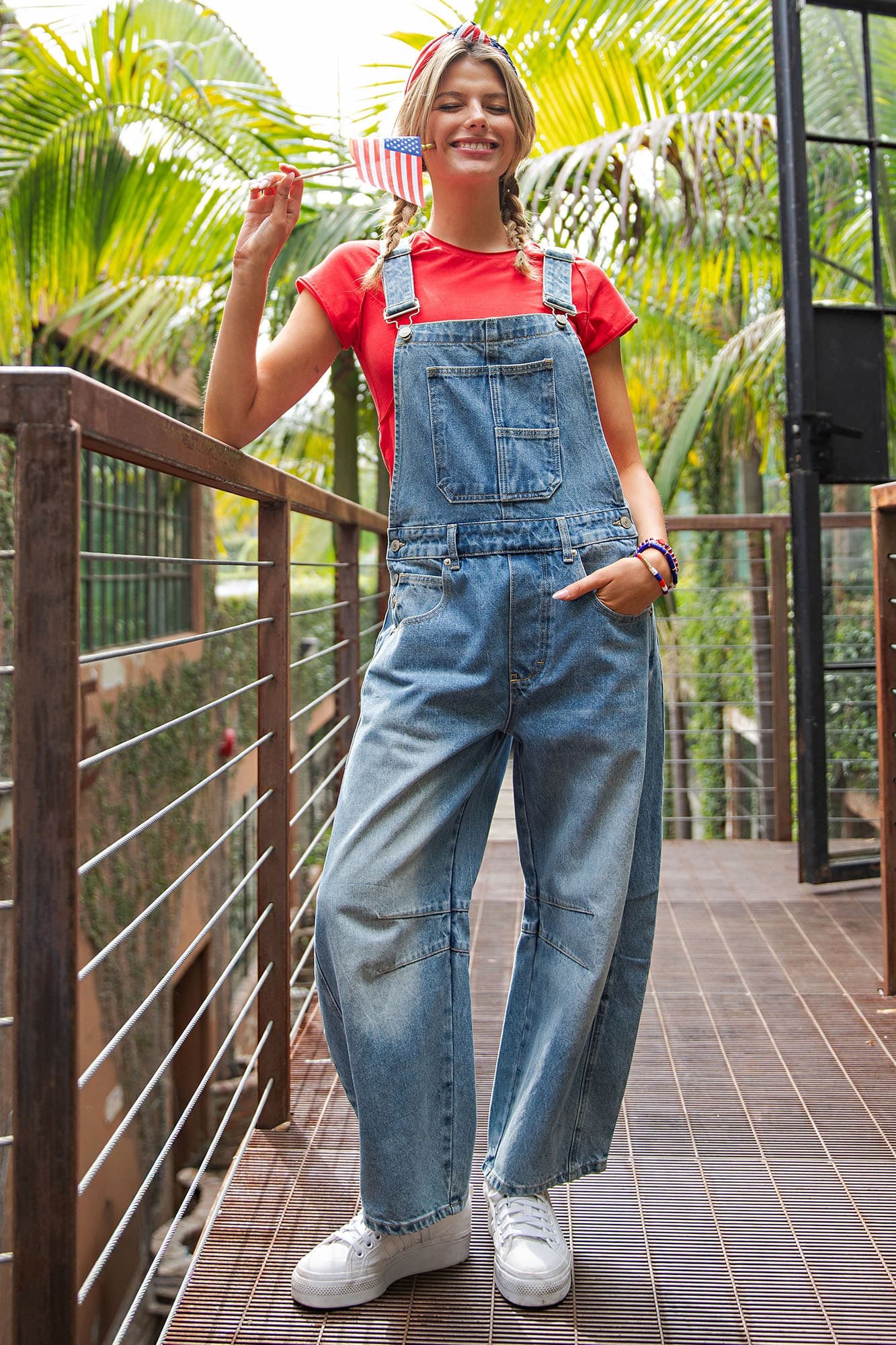 Barrel Leg Overalls