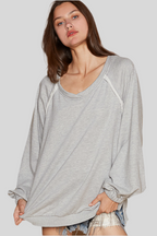 Open back Terry Crewneck
