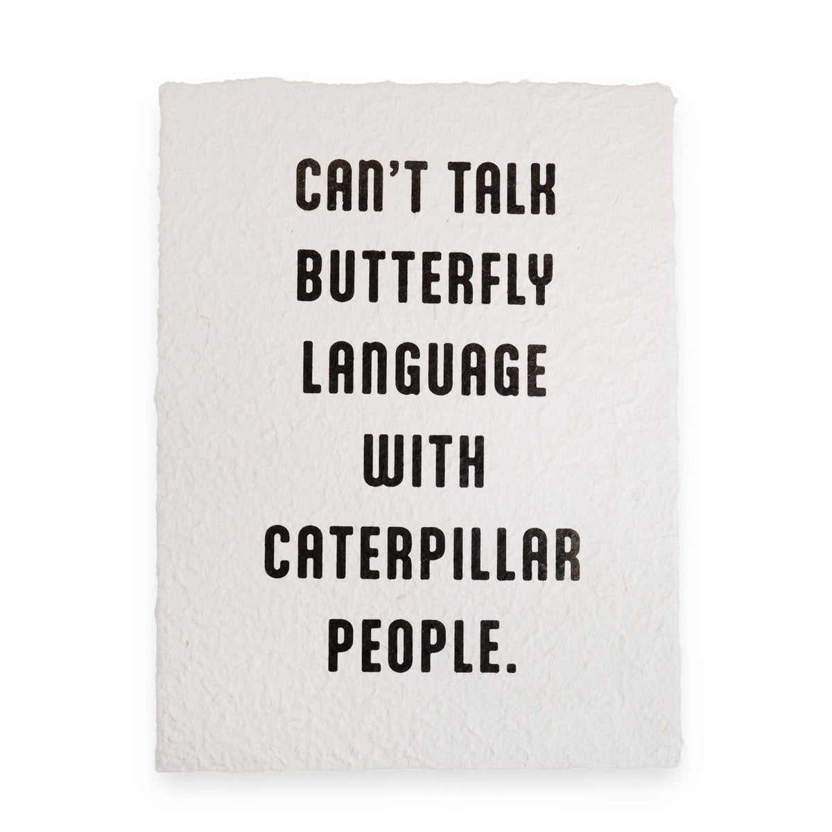 Butterfly Language Handmade Paper Print- 12"x16"