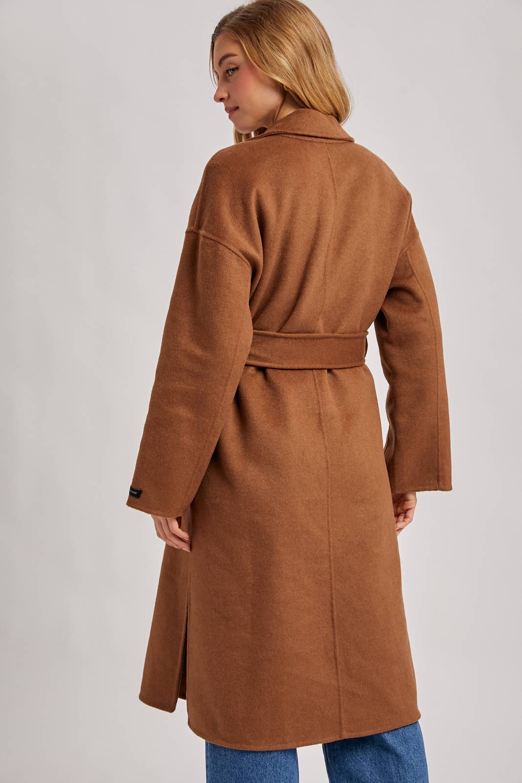 HANDMADE BELTED LONGLINE COAT