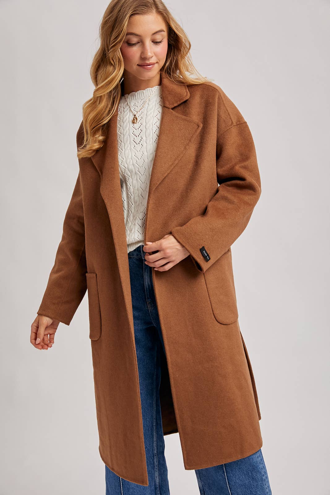 HANDMADE BELTED LONGLINE COAT