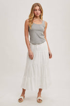 Scoop Neck Knit Tank Top