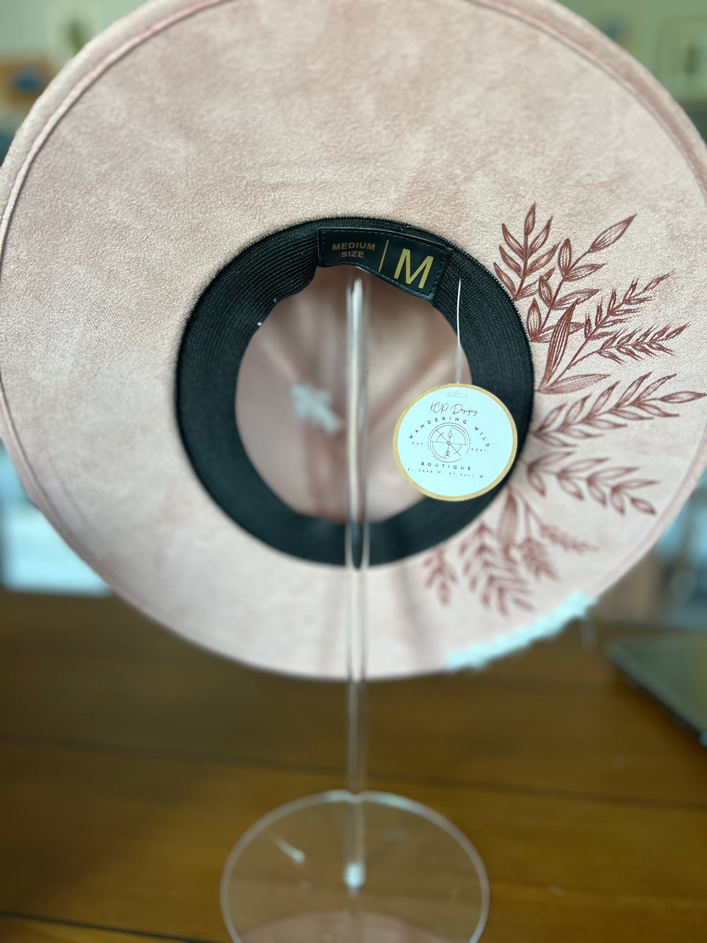 Wildflower Design Burned Hat