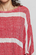Striped Round Neck Knit Top