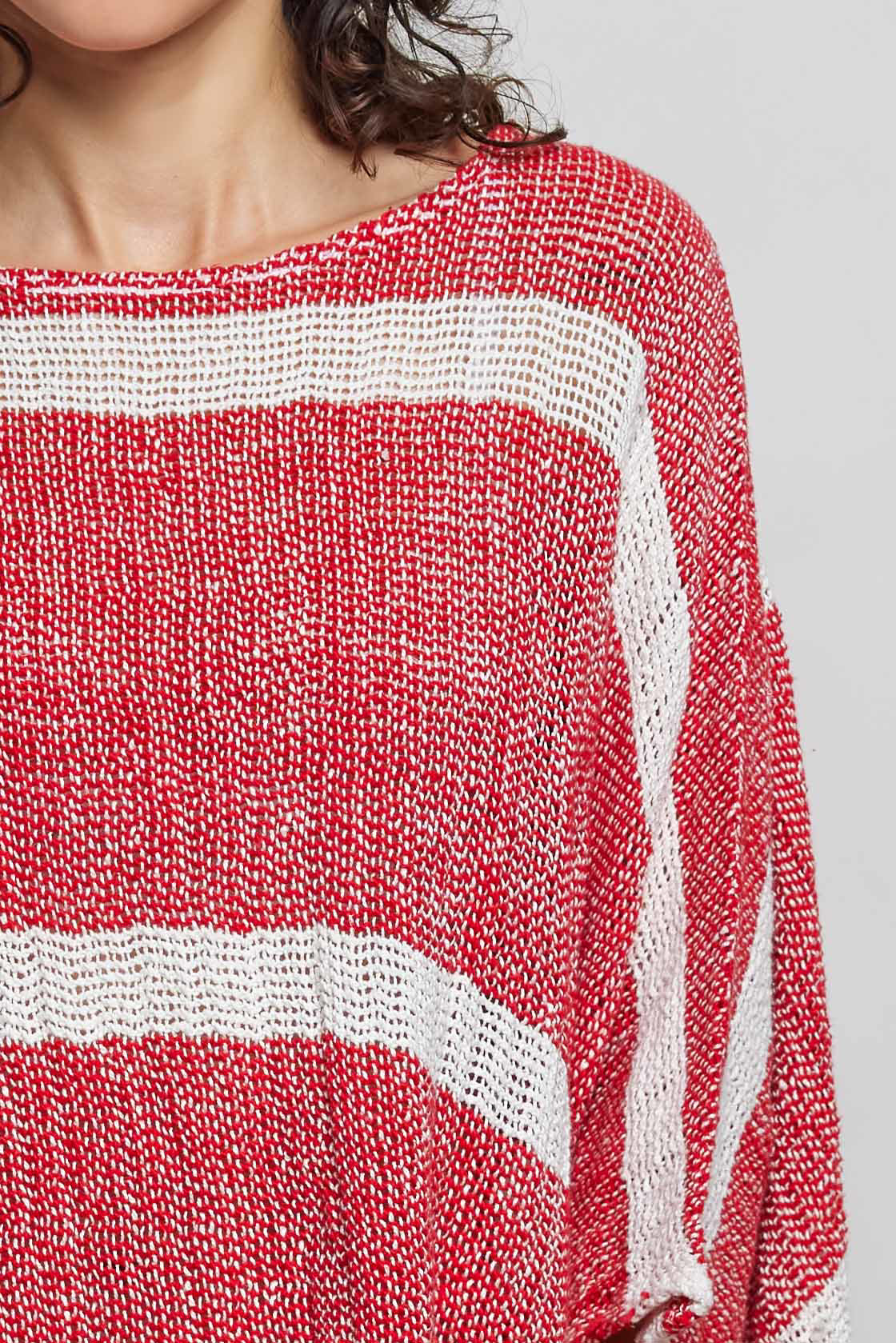Striped Round Neck Knit Top