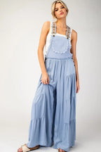 Lace Trim Tiered Leg Jumpsuit