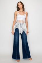 Ruffled Lace Cami Layering Top