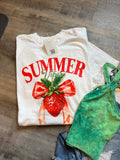Summer Vibes Strawberry Graphic Tee