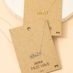 Handwritten Aloha Print Necklace