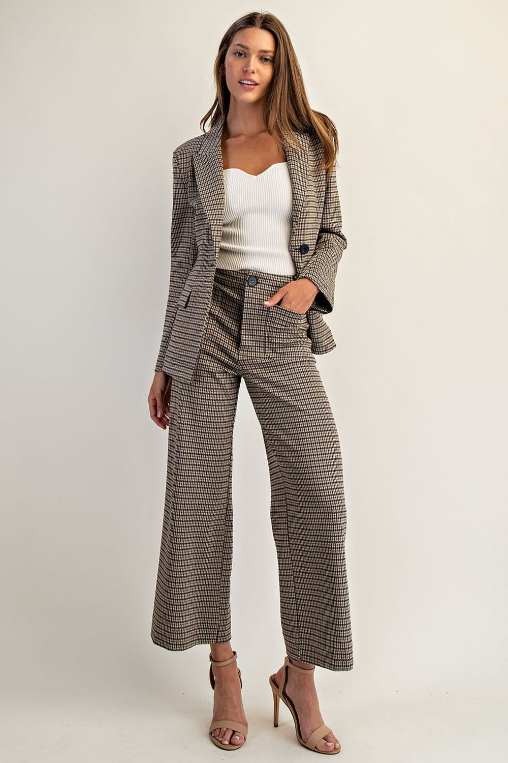 Houndstooth Straight Leg