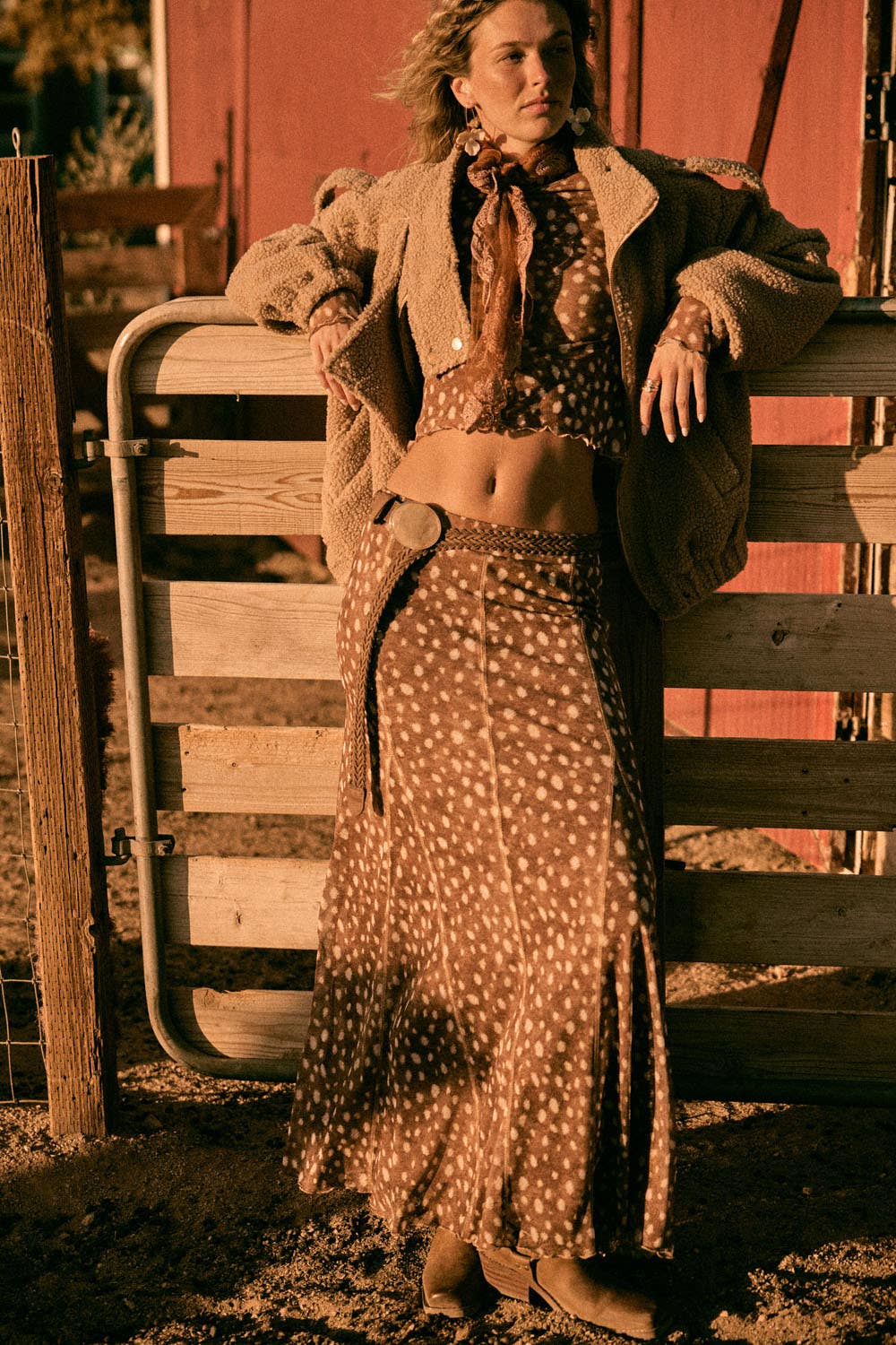 Fawn Print Maxi Skirt
