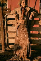 Fawn Print Maxi Skirt