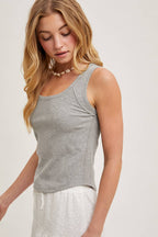 Scoop Neck Knit Tank Top