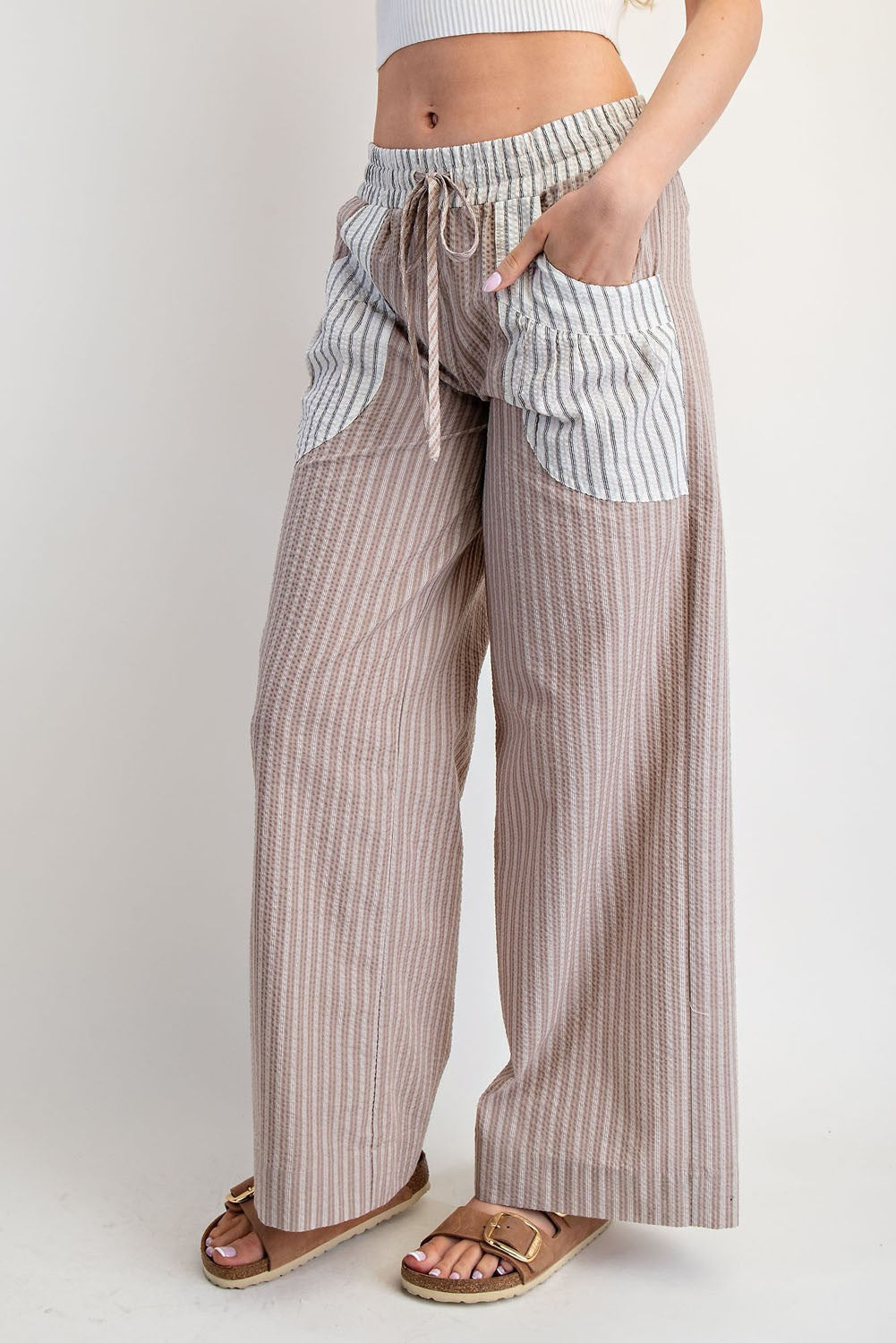Contrast Striped Pants