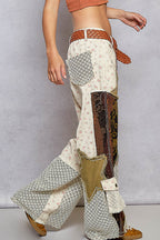 Twill Patchwork Pants