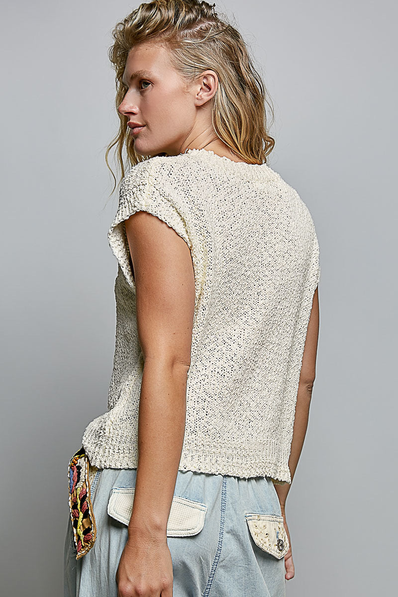 Star Print Lightweight KnitTop