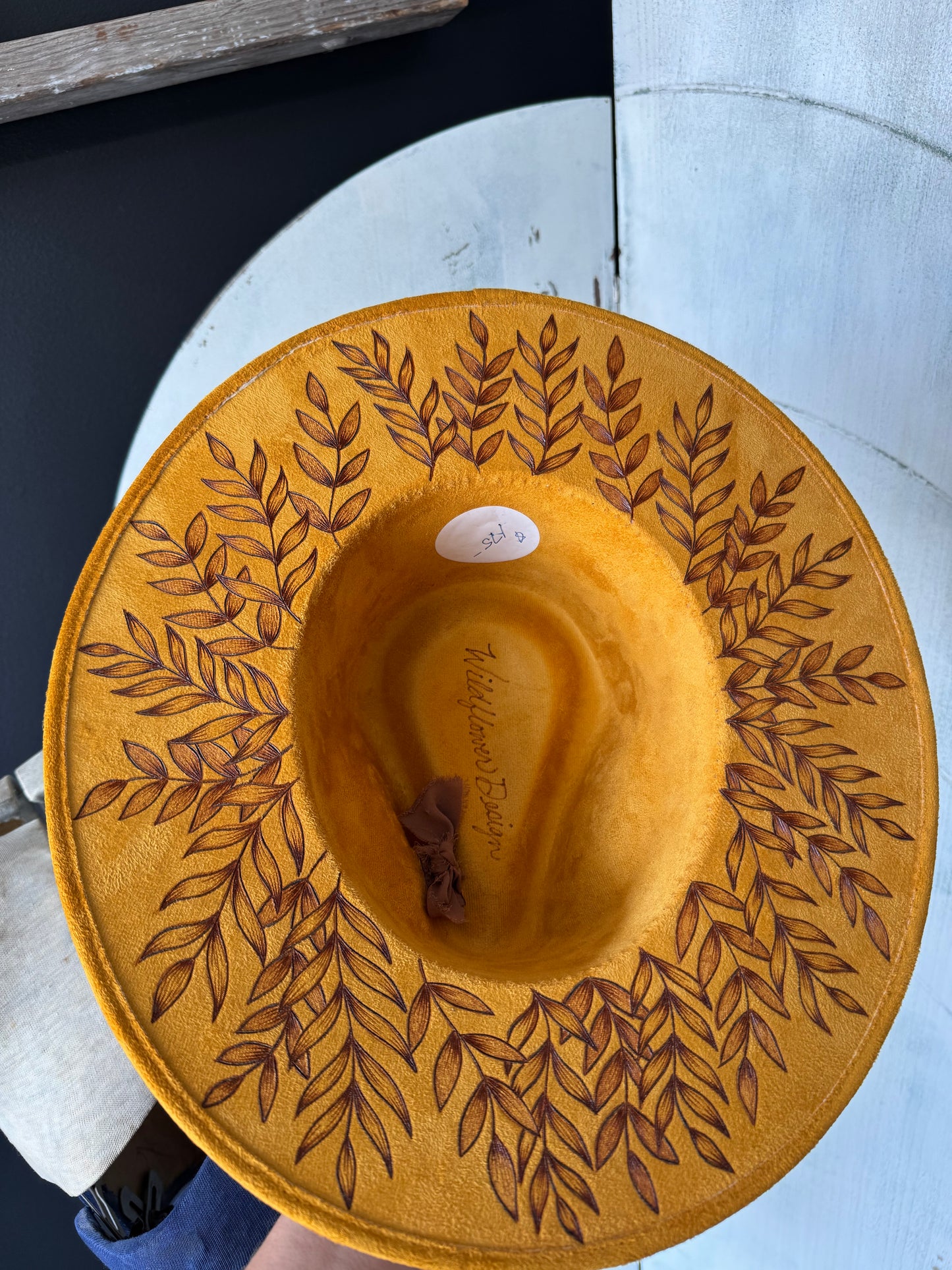 Wildflower Design Burned Hat