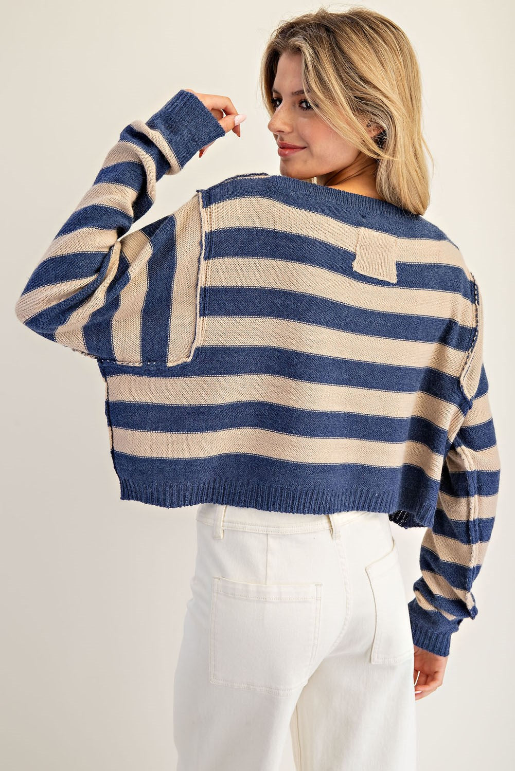 Striped Boat Neck Sweater