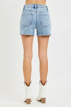 Risen High Rise Embroidered Shorts