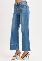 Risen Cropped Pintuck Jeans