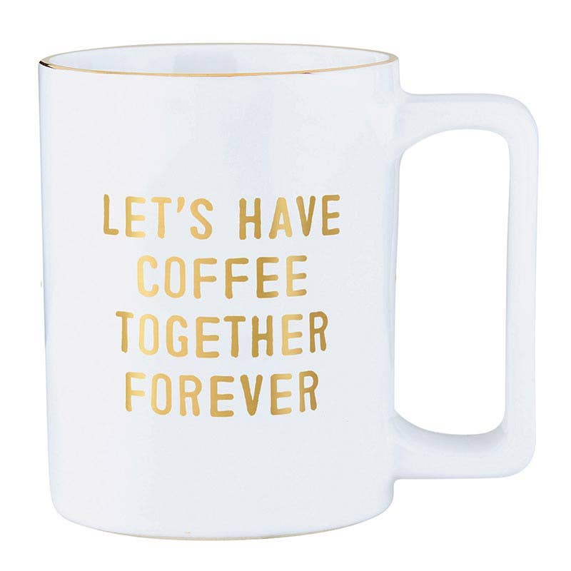 Gold Foil Organic Mug - Let's Have Coffee Together