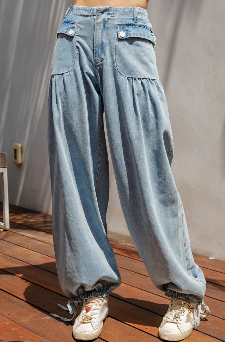 Denim Cinch Pants