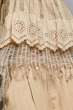 Boho Ruffled Shell Tank