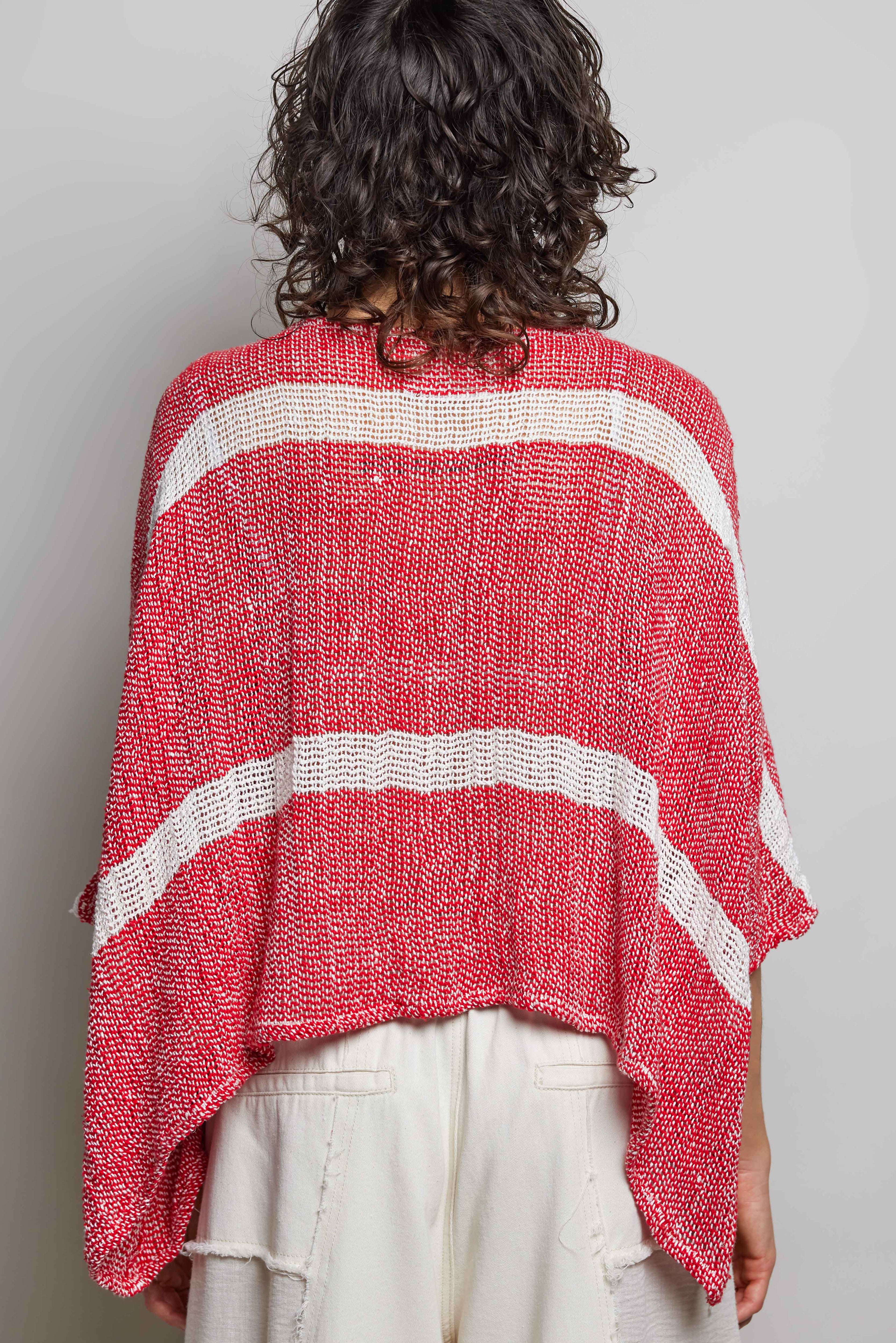 Striped Round Neck Knit Top