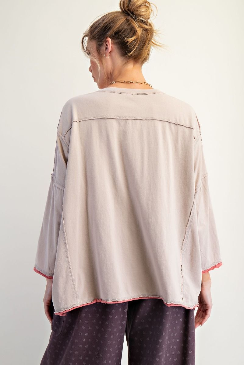 Amour Patch Cotton Jersey Top