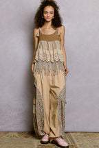 Boho Ruffled Shell Tank
