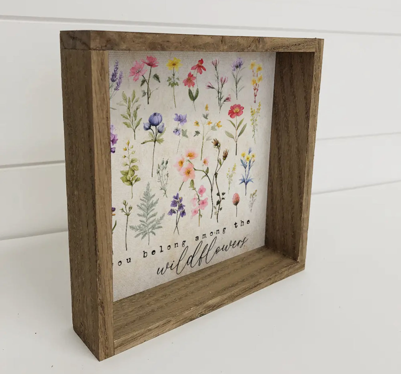 You belong among the wildflowers woodboxed canvas