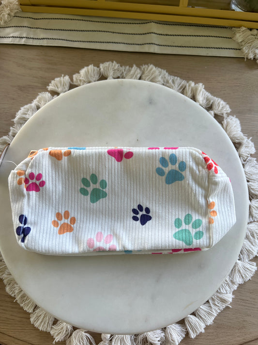 Paw print travel cosmetic bag