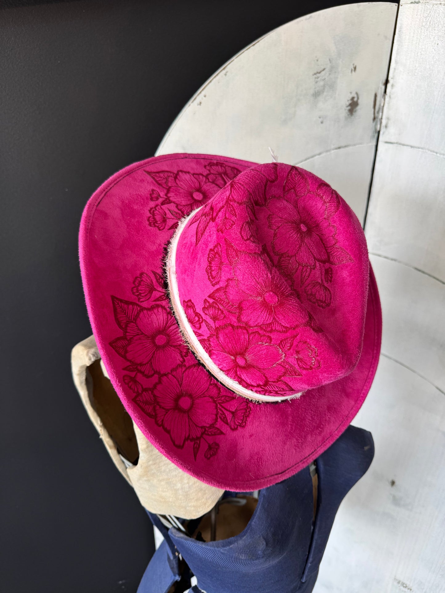 Wildflower Design Burned Hat