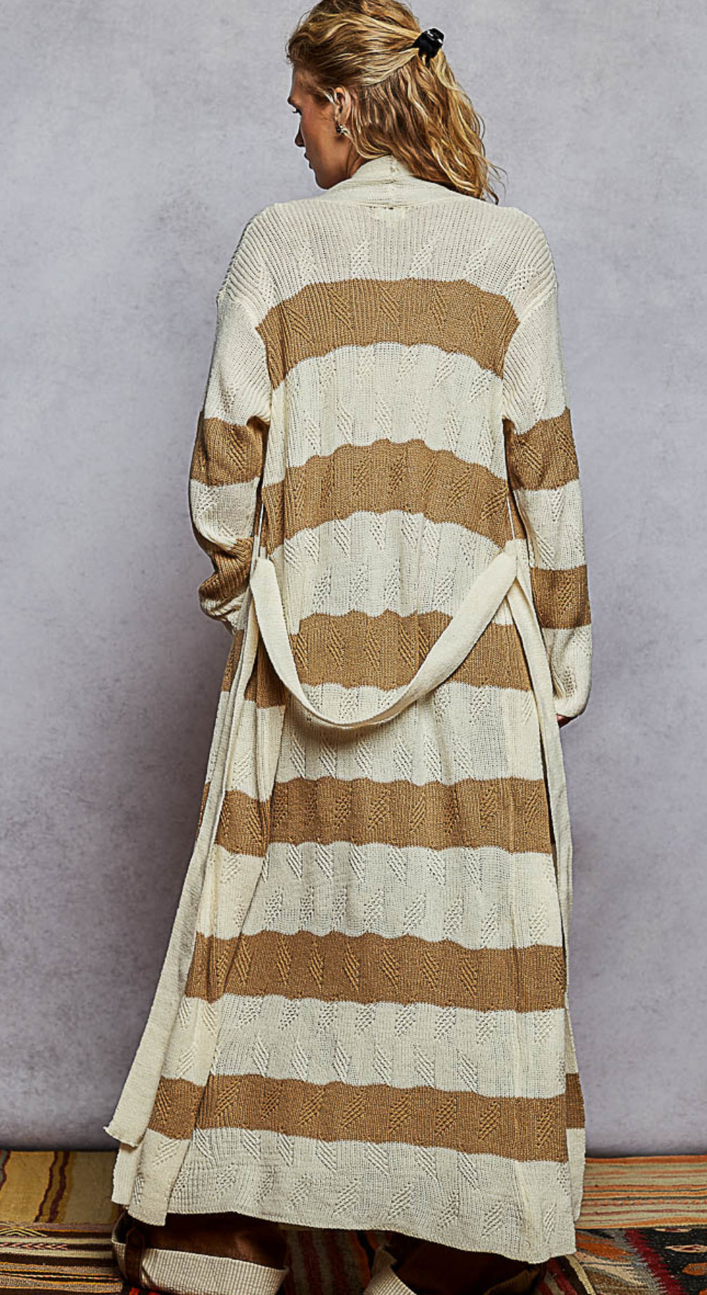 Striped Maxi Cardigan