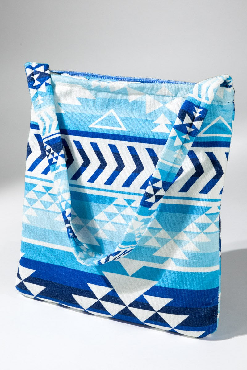 Aztec Print Beach Bag Towel