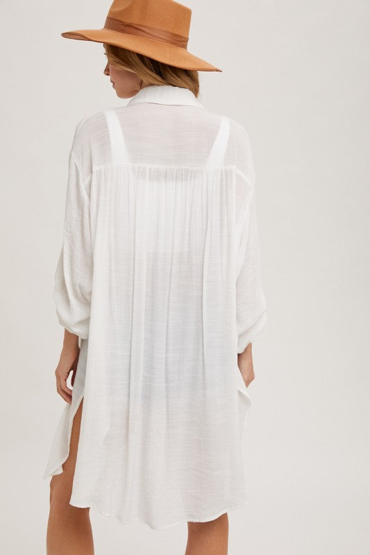 Button Up Longline Top