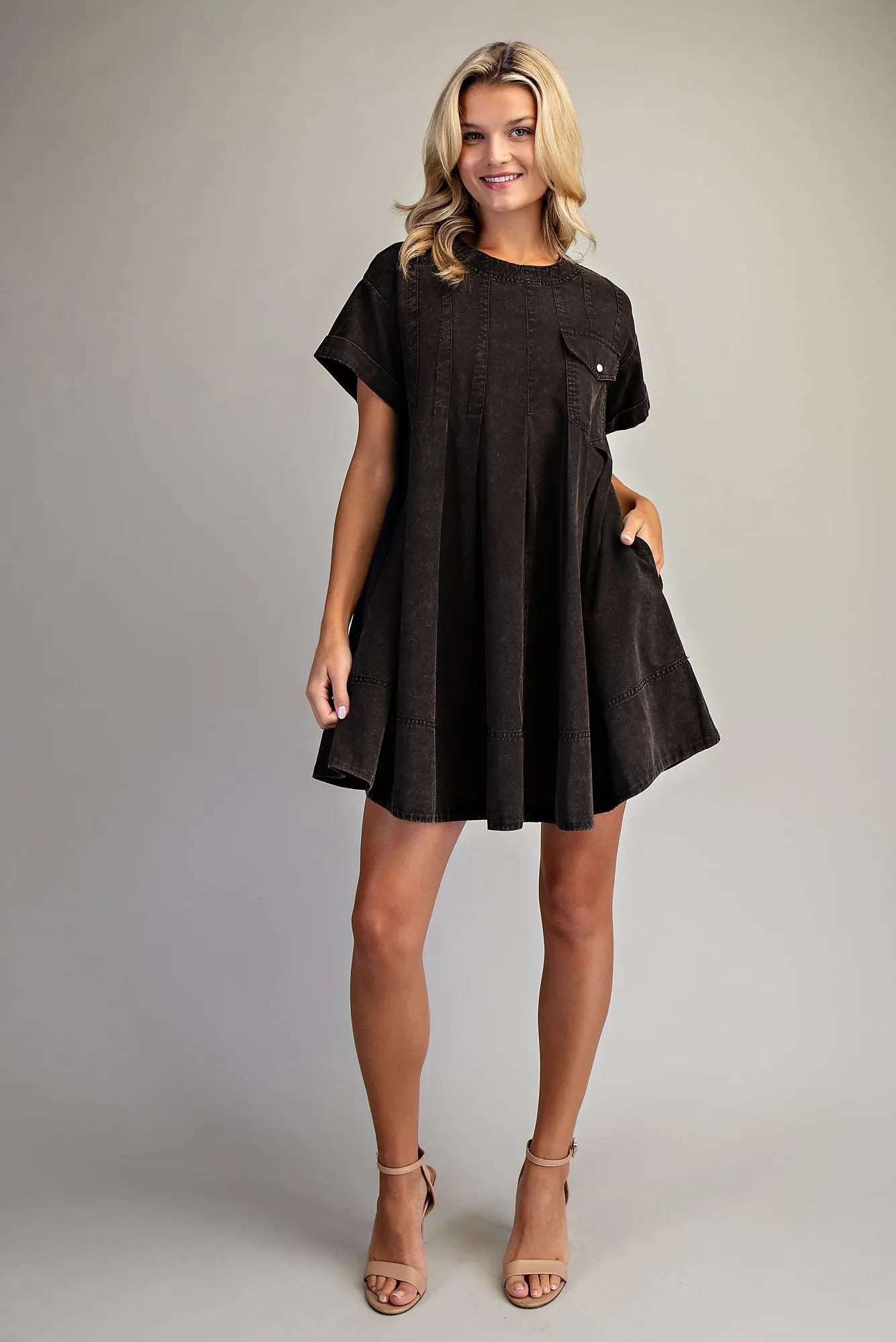 Pleated Side Pocket Mini
