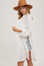 Button Up Longline Top